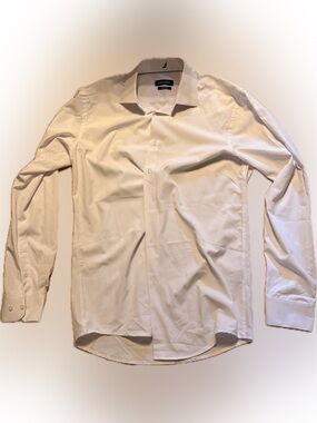 Nautica Men's White Long-Sleeve Dress Shirt